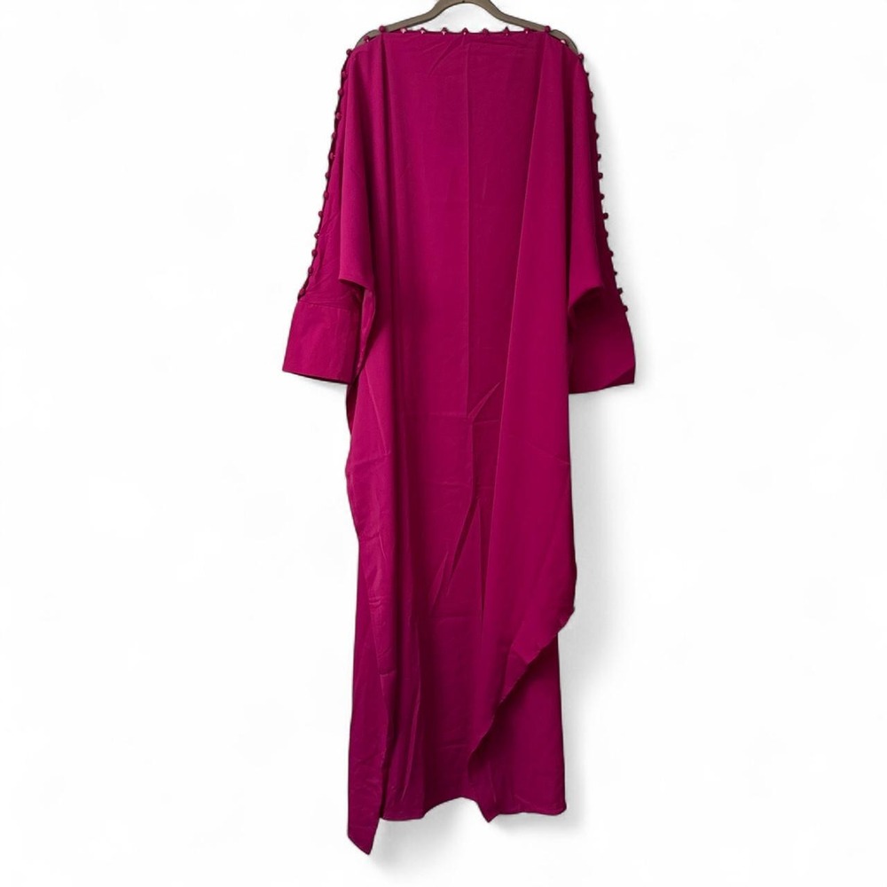 UOOZEE Women's H-Line Loose Buttoned Solid Color Maxi Dress